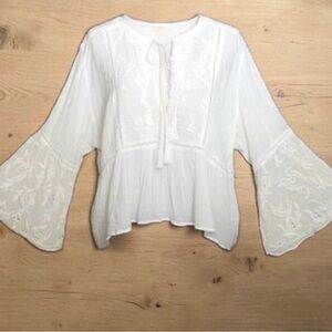 NWT Boho Lace Top with Flare Sleeves